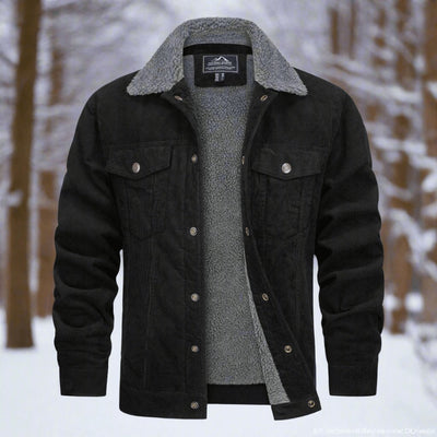 Gefütterte Denimjacke Mit Brusttaschen Für Herren