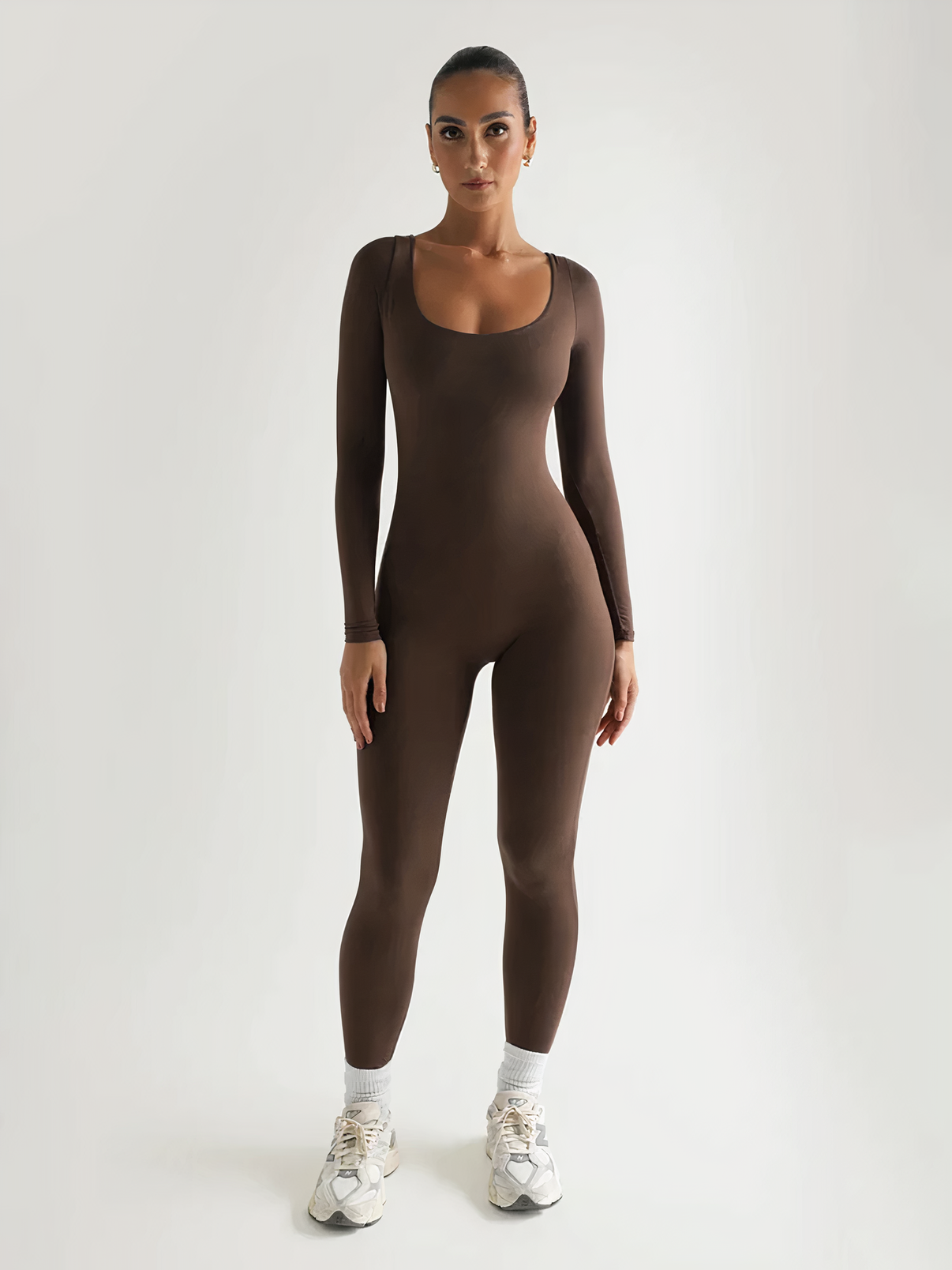 Langarm Yoga Jumpsuit Damen – Figurbetont & Atmungsaktiv