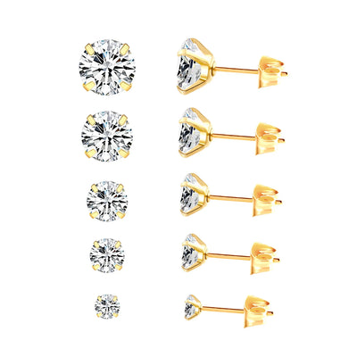 Klarissa® | Brillane Stein-Ohrringe Set Gold