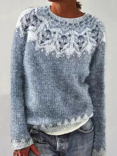 Lexi - Retro Nordisches Muster Herbstpullover