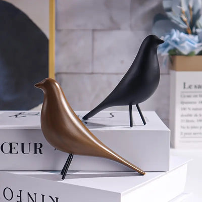 DecoPerch – Kunst Déco Statuen-Satz Mit Abstrakten Vogelmotiven