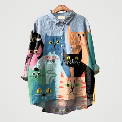 Mia | Katzenprint-Bluse