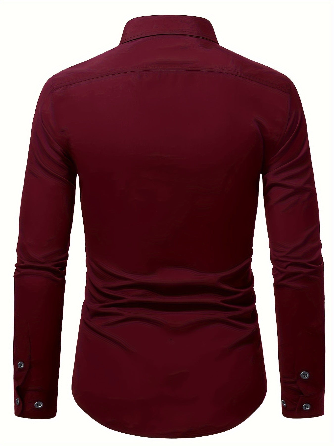 Herren Slim Fit Hemd Mit Langem Ärmel