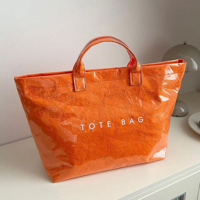 Edelinde® | Tote Tasche mit Zeitungsdruck