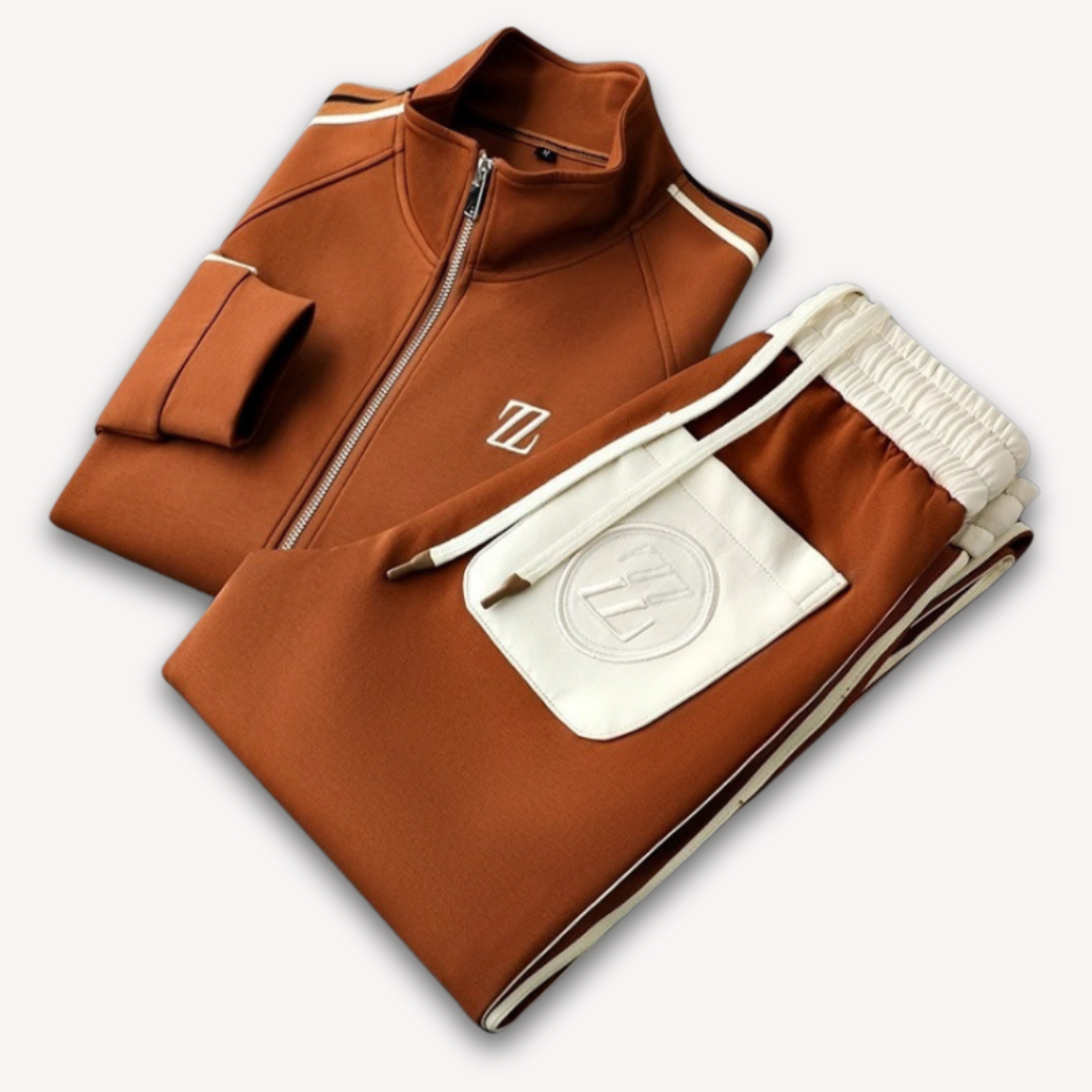 Sahari – Herren Trainingsanzug Zweiteiler mit Reißverschluss & Joggerhose