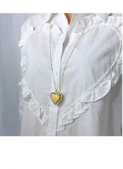 Herzanhänger Halskette Damen – Edelstahl, verstellbar, Geschenkidee