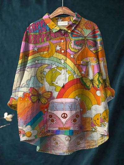 Nora - Buntes Friedenskunst T-Shirt