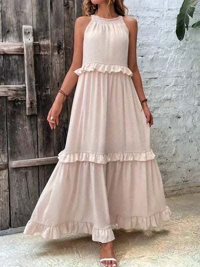 Hayley – Elegantes ärmelloses Kleid Mit Rüschen