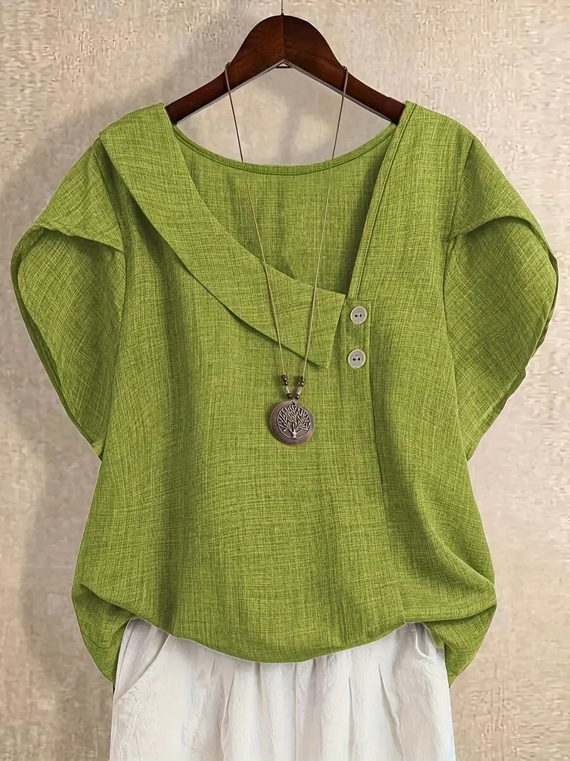 Milany – Lässige Bluse Mit Asymmetrischem Ausschnitt