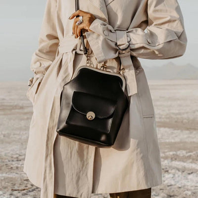 Vintage Kussverschluss Tasche - Retro Chic Essentiell