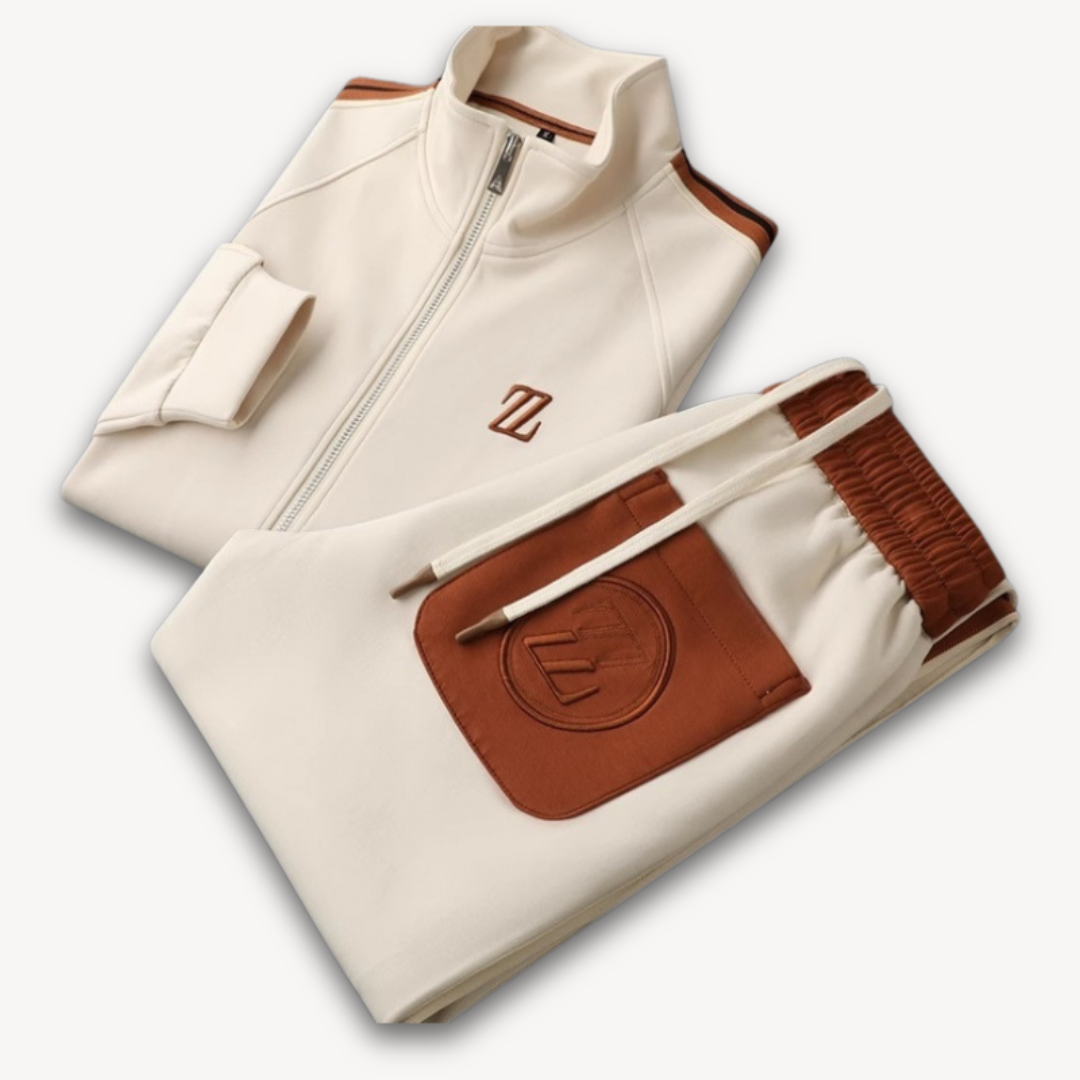 Sahari – Herren Trainingsanzug Zweiteiler mit Reißverschluss & Joggerhose