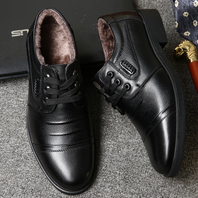 Jovian | Herren Business Winterschuhe mit Schnürung & Warmem Futter