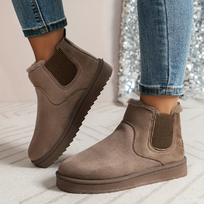 Rosalie | Damen Winterstiefel Slip-On mit Elastischen Seitenteilen & Warmem Futter