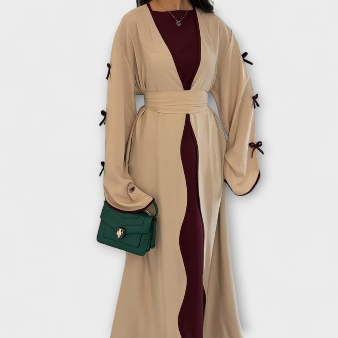 Jasmin - Schicker Cardigan und Kleid Duo mit Schleifenverzierung