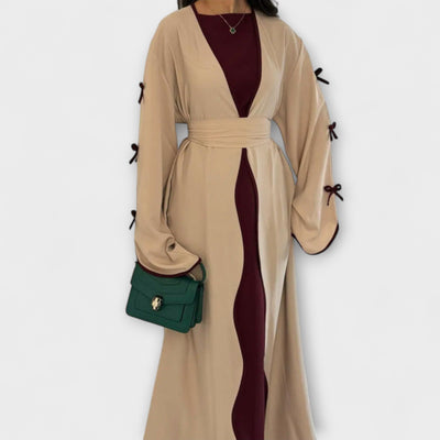 Jasmin - Schicker Cardigan und Kleid Duo mit Schleifenverzierung