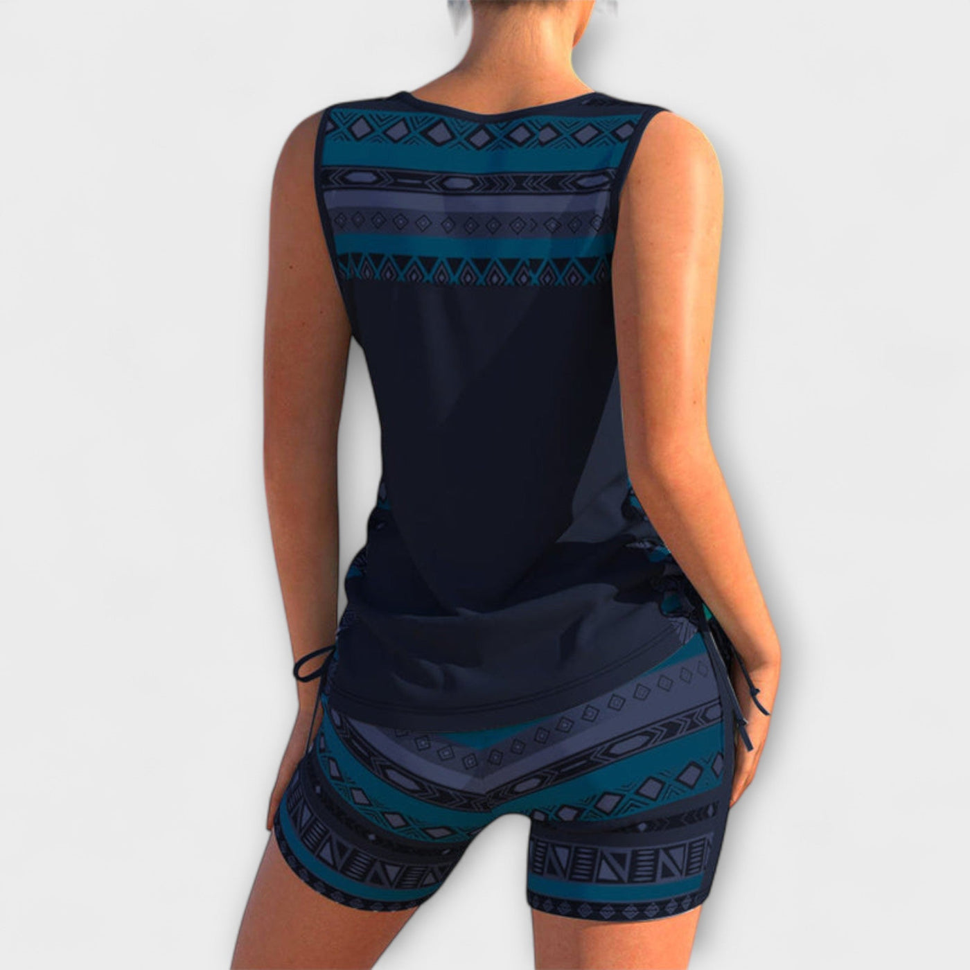Sylvia - Geometrisch gemusterter Tankini