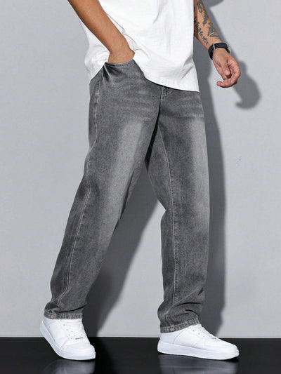 Herren Lässige Relaxed Fit Jeans