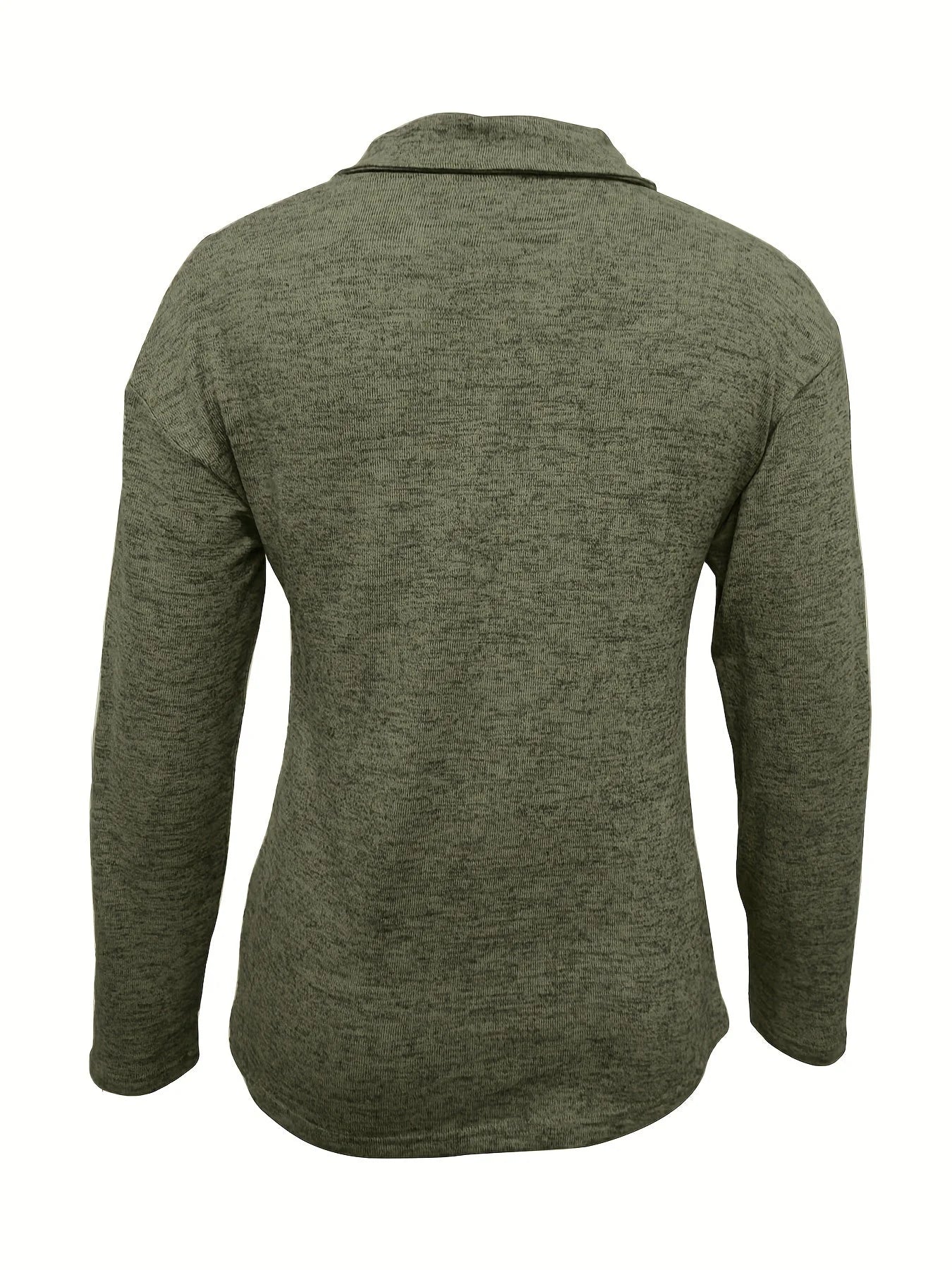 Damen Halbreißverschluss Pullover mit Kragen