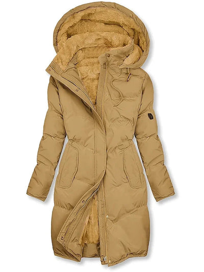 Damen Isolierte Winterjacke mit Kapuze und Taschen