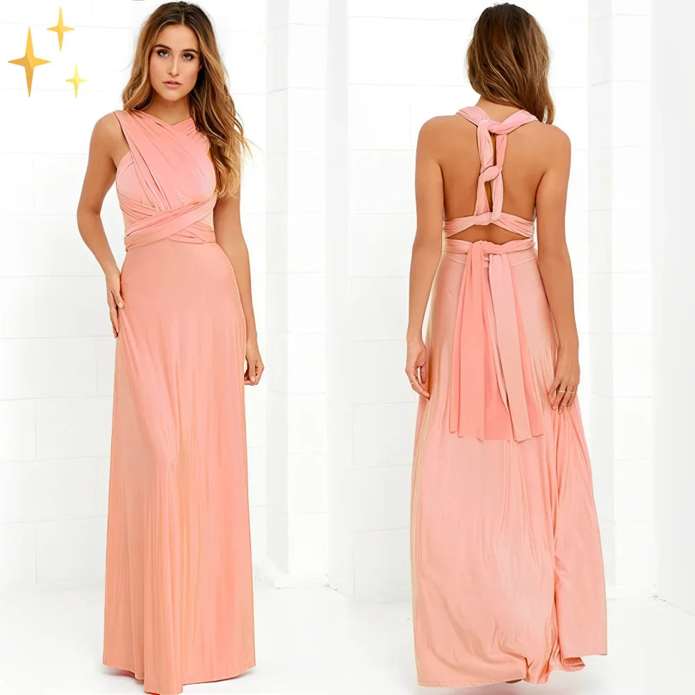 Damen Maxikleid mit verstellbarem Nackenband