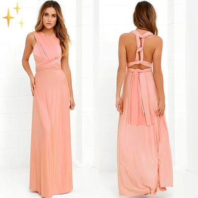 Damen Maxikleid mit verstellbarem Nackenband