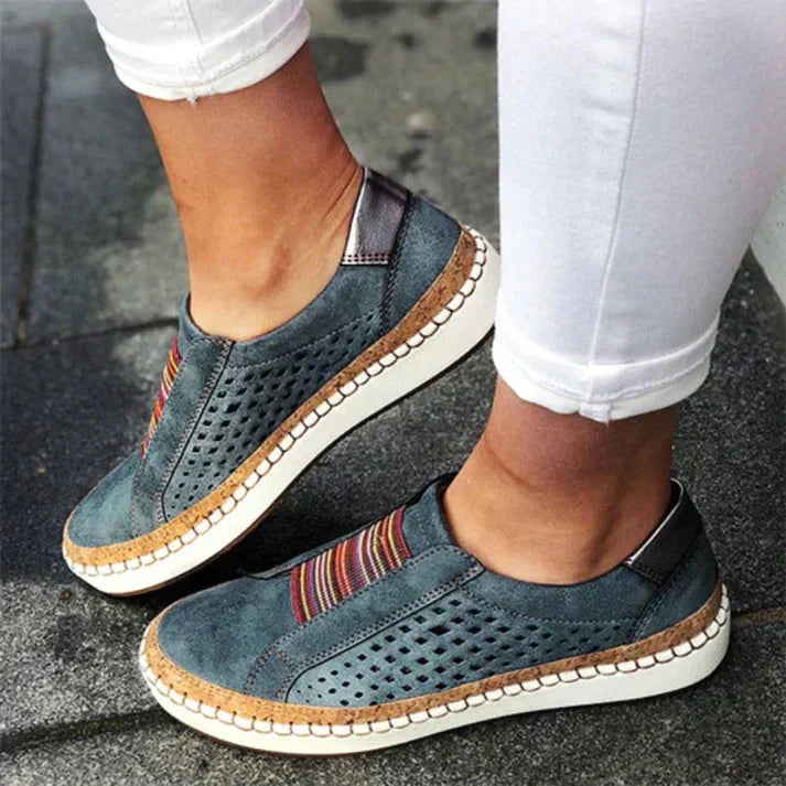Damen Orthopädische Schlupfschuhe mit Elastikeinsatz