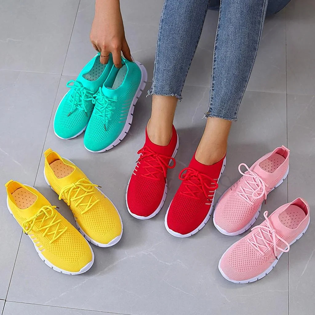 Damen Orthopädische Sneakers mit Atmungsaktivem Netz