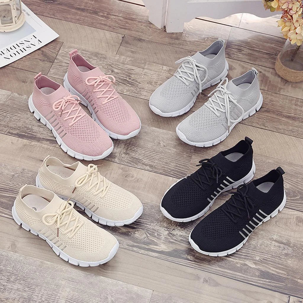 Damen Orthopädische Sneakers mit Atmungsaktivem Netz