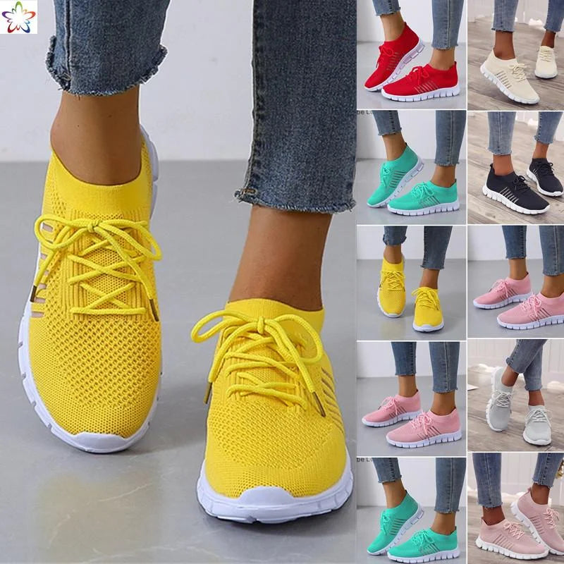 Damen Orthopädische Sneakers mit Atmungsaktivem Netz