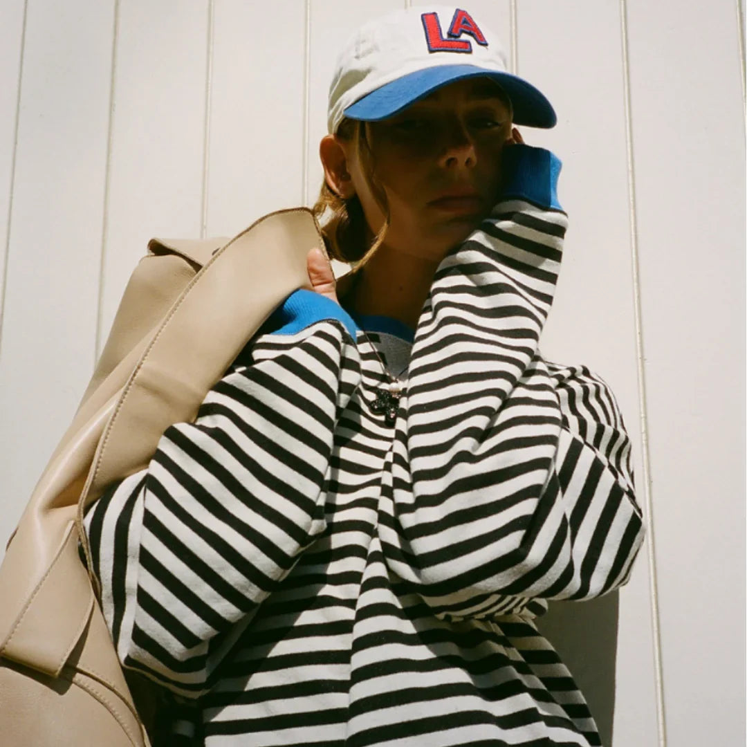 Damen Oversized Pullover mit Streifenmuster