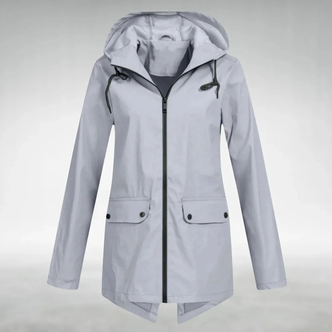 Damen Regenjacke mit verstellbarer Kapuze