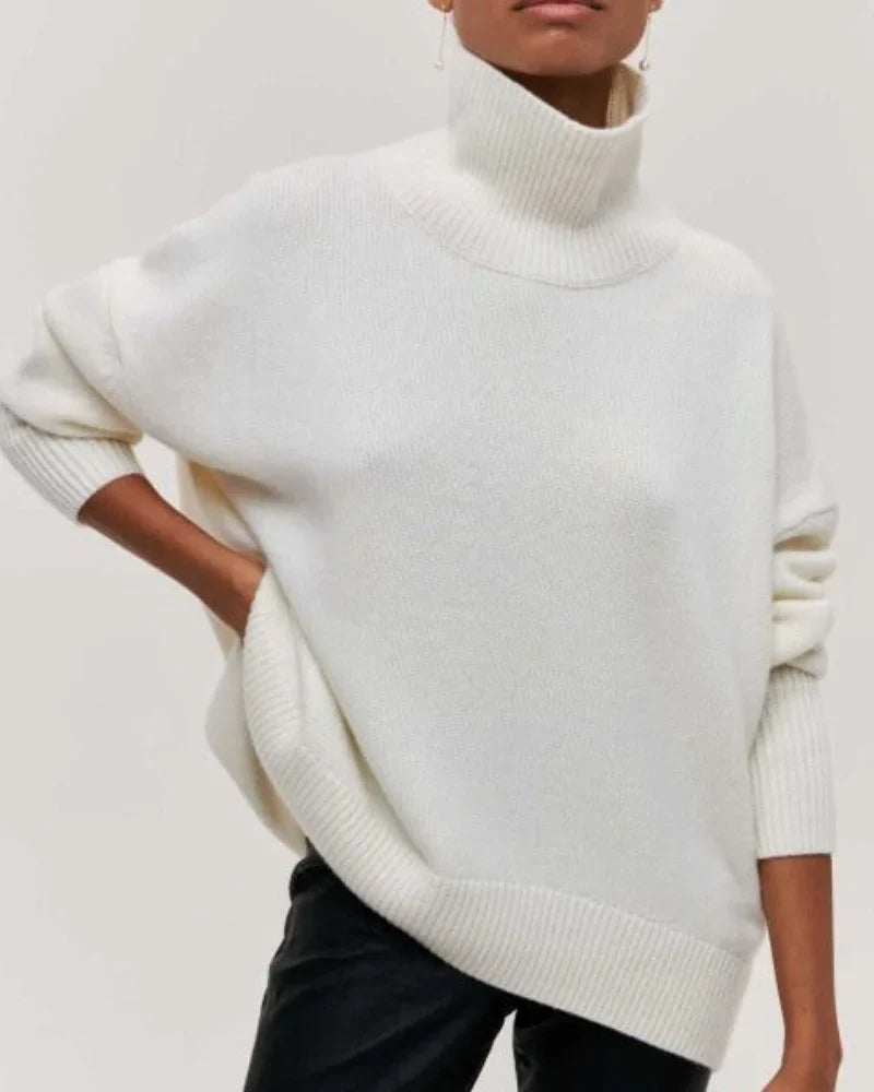 Damen Oversized Rollkragenpullover