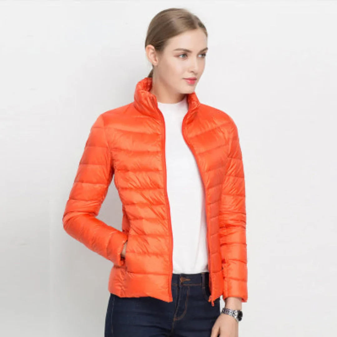 Damen Steppjacke mit leichter Fütterung und Stehkragen