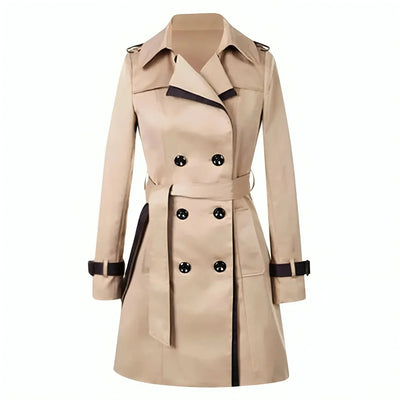 Damen Trenchcoat mit Gürtel und stilvollen Details