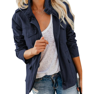 Damenjacke mit Reißverschluss und Taschen