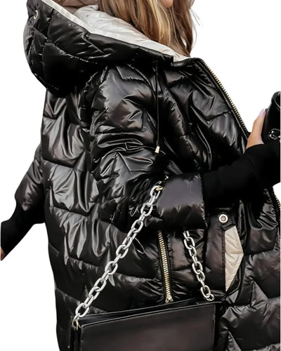 Gesteppte Damen Winterjacke mit Kapuze