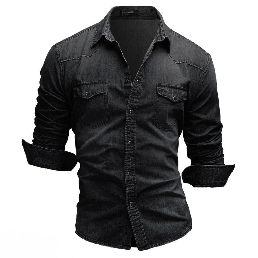Herren Jeanshemd Mit Klassischem Design