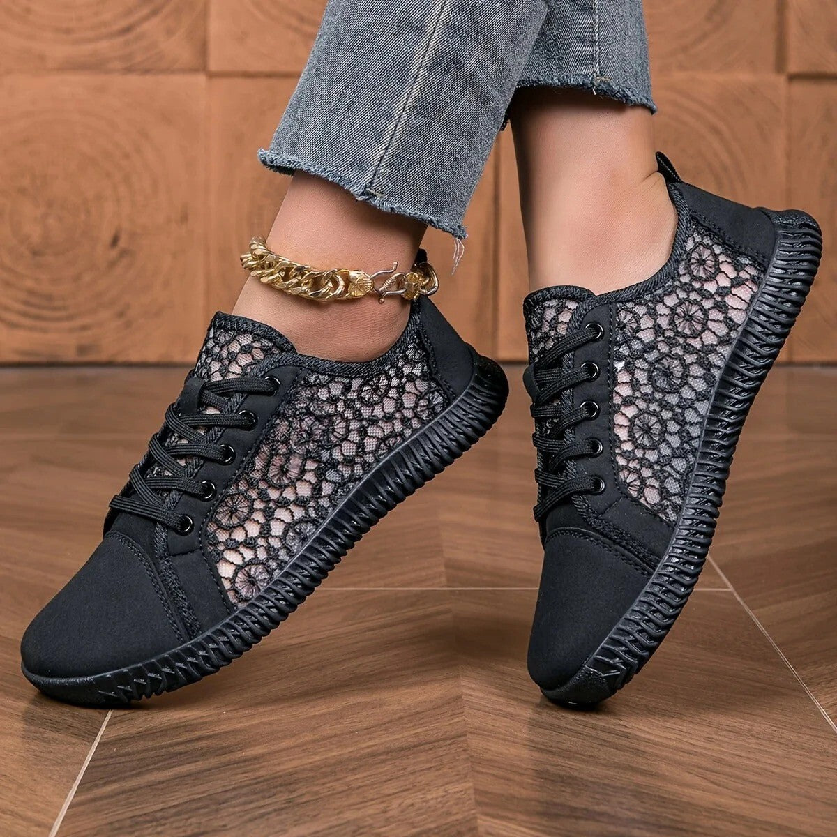 Damskie | Atmungsaktive Slip-On-Mokassins aus Mesh für Damen