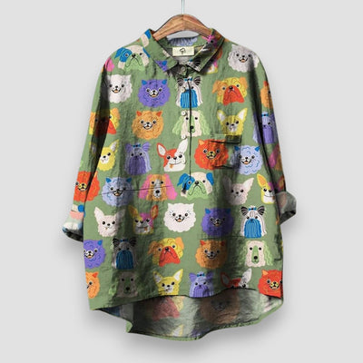 Julia | Bluse mit Kunst-Print