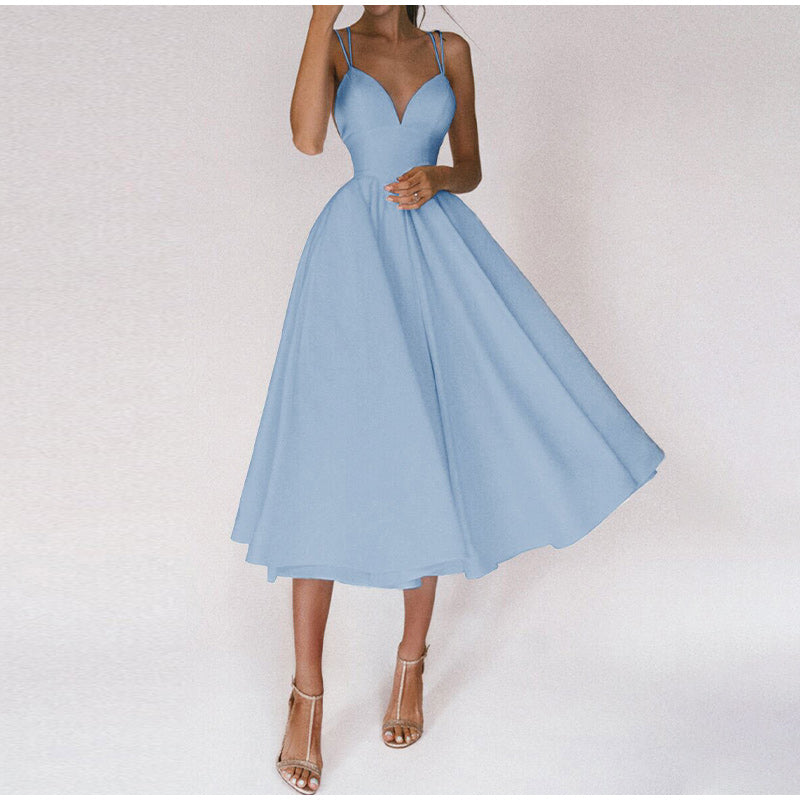 Formelles Damen Partykleid Mit V Ausschnitt | Midi