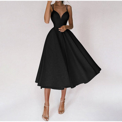 Formelles Damen Partykleid Mit V Ausschnitt | Midi