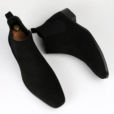 Prescott | Herren Chelsea Boots mit spitzer Zehenpartie & elastischen Seiteneinsätzen für eleganten Slip-On-Look
