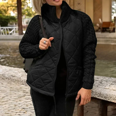 Milena – Damen Steppjacke mit Stehkragen & Reißverschluss, Bequeme Übergangsjacke im Modernen Stil