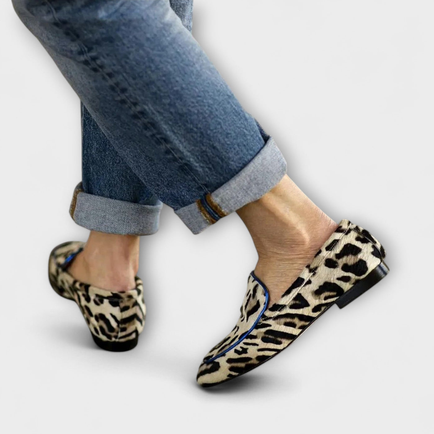 Greer – Lässige Mokassins mit Leopardenmuster