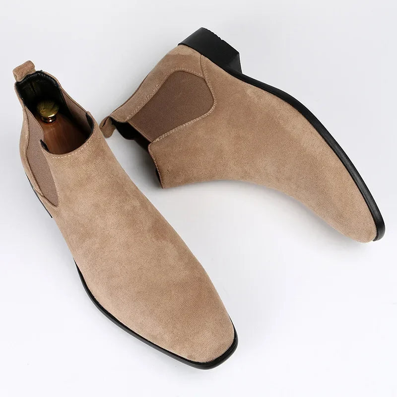Prescott | Herren Chelsea Boots mit spitzer Zehenpartie & elastischen Seiteneinsätzen für eleganten Slip-On-Look