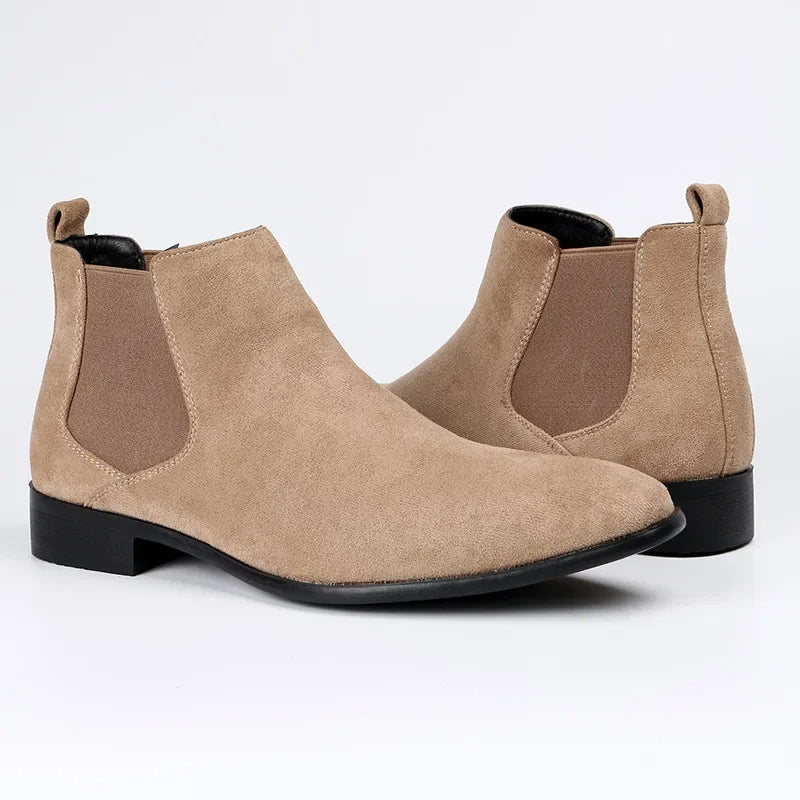 Prescott | Herren Chelsea Boots mit spitzer Zehenpartie & elastischen Seiteneinsätzen für eleganten Slip-On-Look