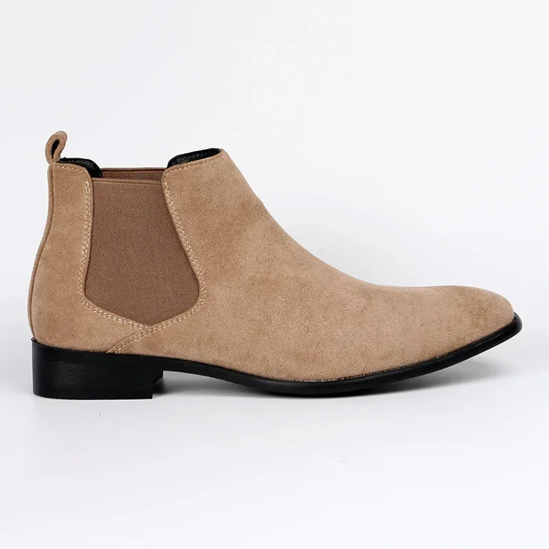 Prescott | Herren Chelsea Boots mit spitzer Zehenpartie & elastischen Seiteneinsätzen für eleganten Slip-On-Look