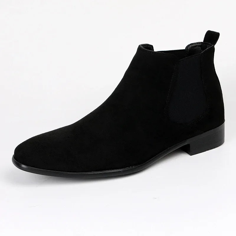Prescott | Herren Chelsea Boots mit spitzer Zehenpartie & elastischen Seiteneinsätzen für eleganten Slip-On-Look