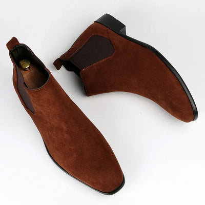 Prescott | Herren Chelsea Boots mit spitzer Zehenpartie & elastischen Seiteneinsätzen für eleganten Slip-On-Look