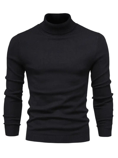 Salome | Herren Pullover Slim Fit Rollkragen, Langarm & Smart Casual